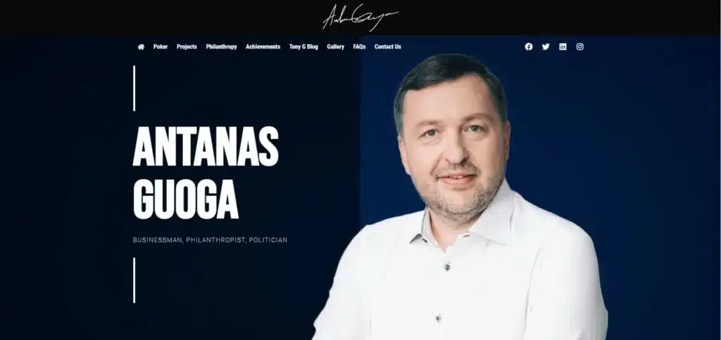 Antamas Guoga's website design includes top-notch web design and SEO services.
