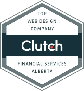 The logo for clutch financial services in Alberta was created with the help of web design.