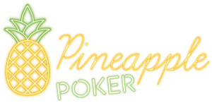 Pineapple poker logo on a black background.
