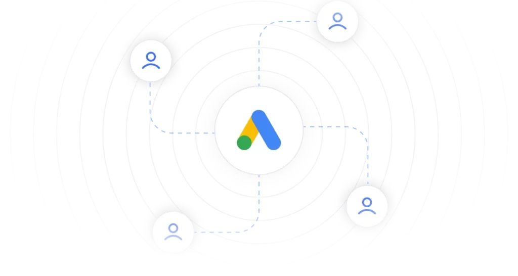 The Google AdWords logo with a circle of people around it, representing the Guru SEO services.